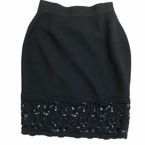 Vintage Wallis Exclusive Sz 8 Lace Border Skirt